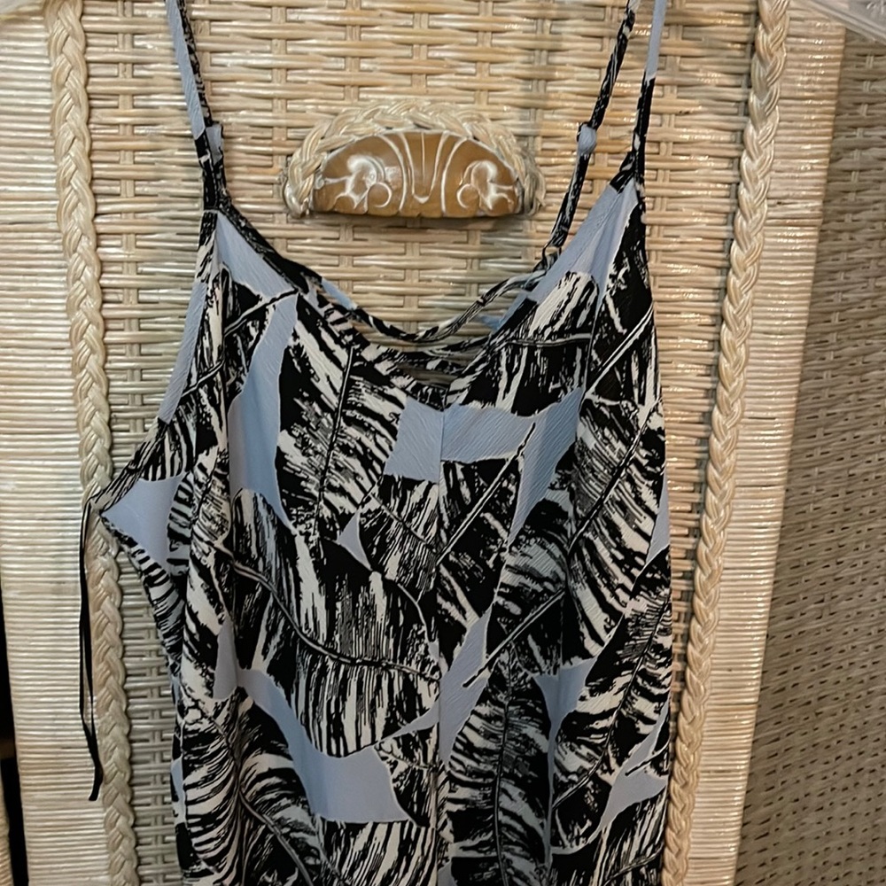 Olive+Oak dress slip style light blue black n cream